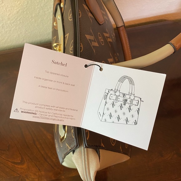 Adrienne Vittadini Beautiful Brown & Tan Satchel NWT - Picture 9 of 16